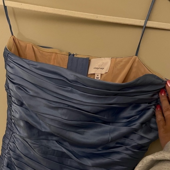 Cinq a Sept ELIZA Strapless Silk DRESS - Picture 8 of 10